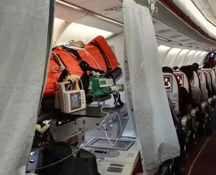 石狮市跨国医疗包机、航空担架
